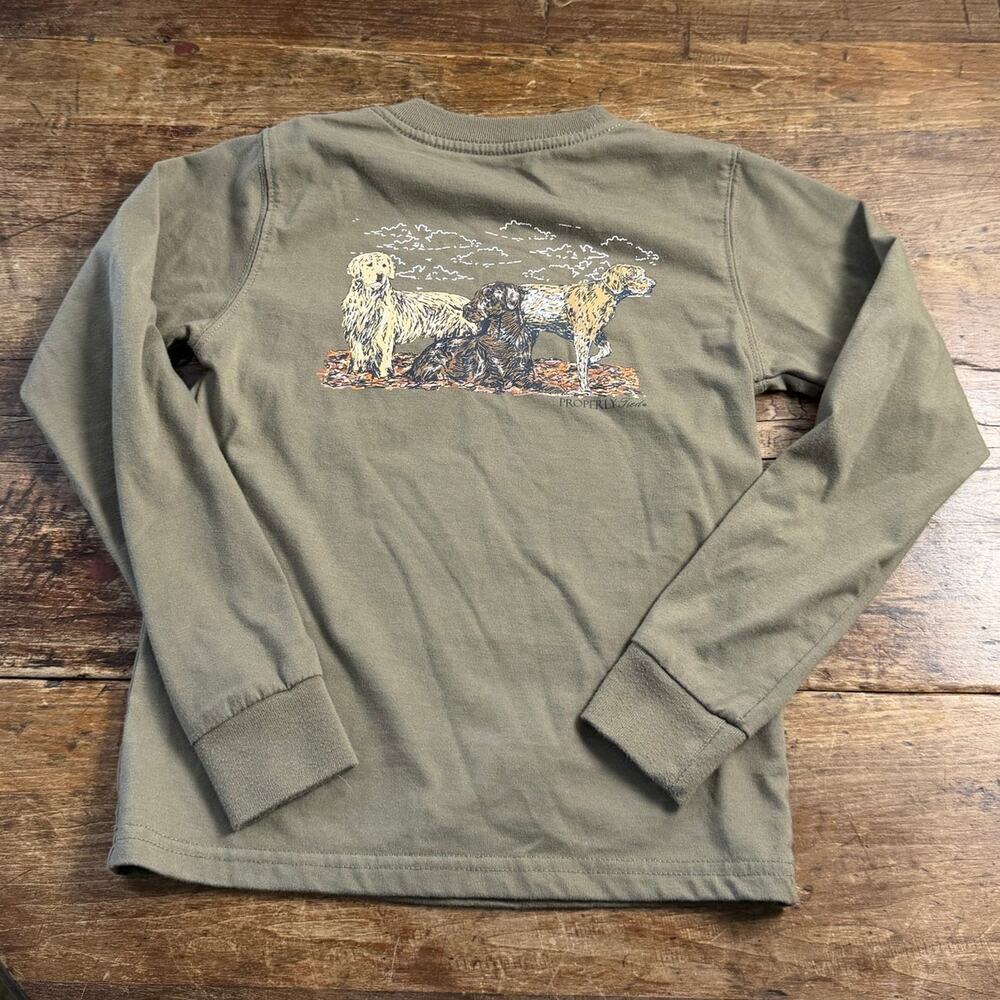 Properly Tied Pima Cotton Dog Long sleeve tee size 5